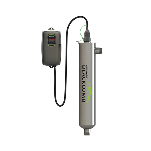 Luminor BLACKCOMB UV water purifier system with digital controller, ideal for disinfecting off-the-grid or private water sources.
