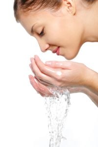 skin and chlorinated water