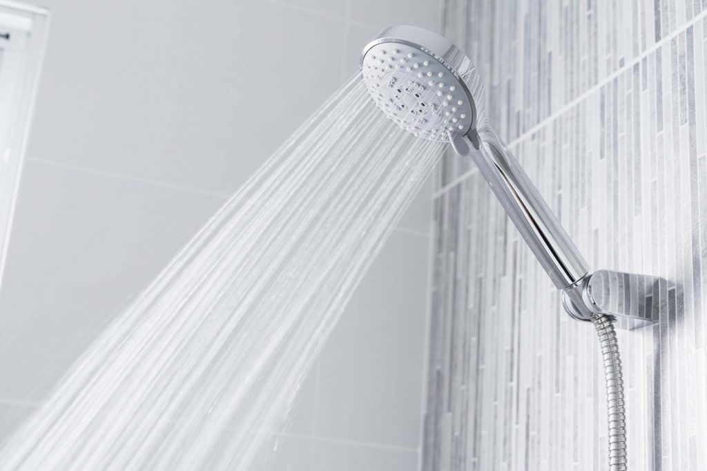 Strong water pressure from shower 