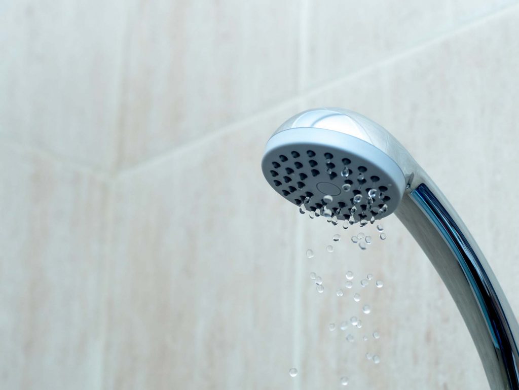 Shower head with low water pressure.