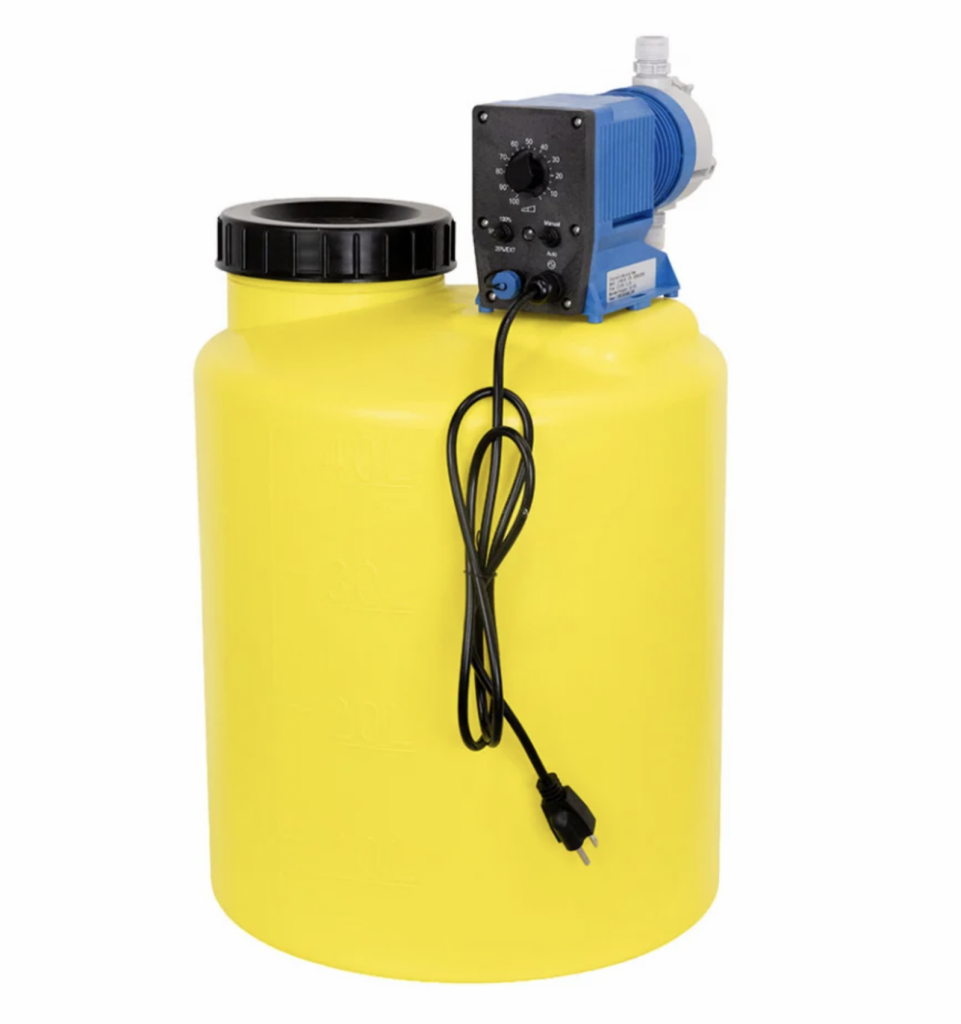 Chlorination system for well water with a J-Pro-38 meter