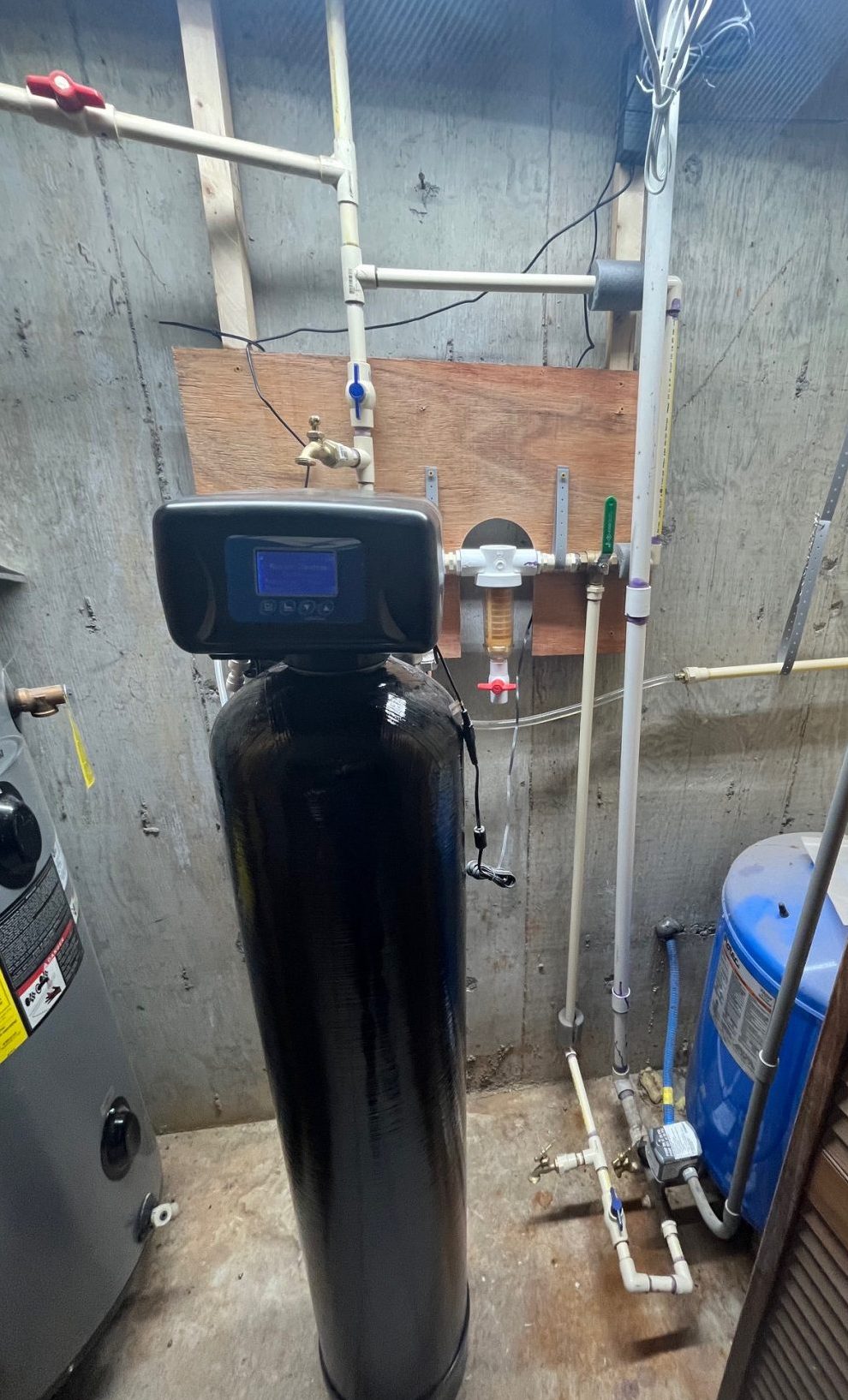 New customer installation of iron filter for well water