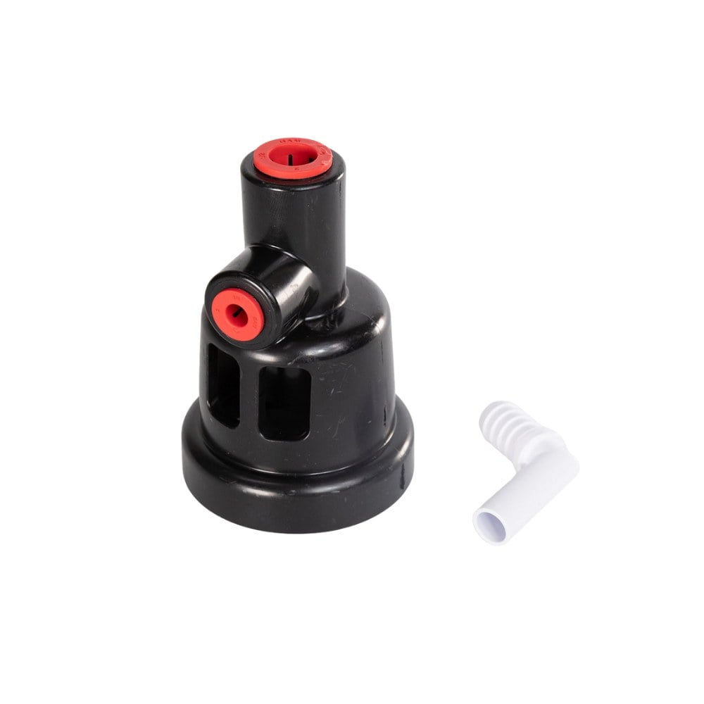 Air Gap Adapter 1-1/2" Or 2" ABS By 1/2" Drain Line With 1/4" Side Port