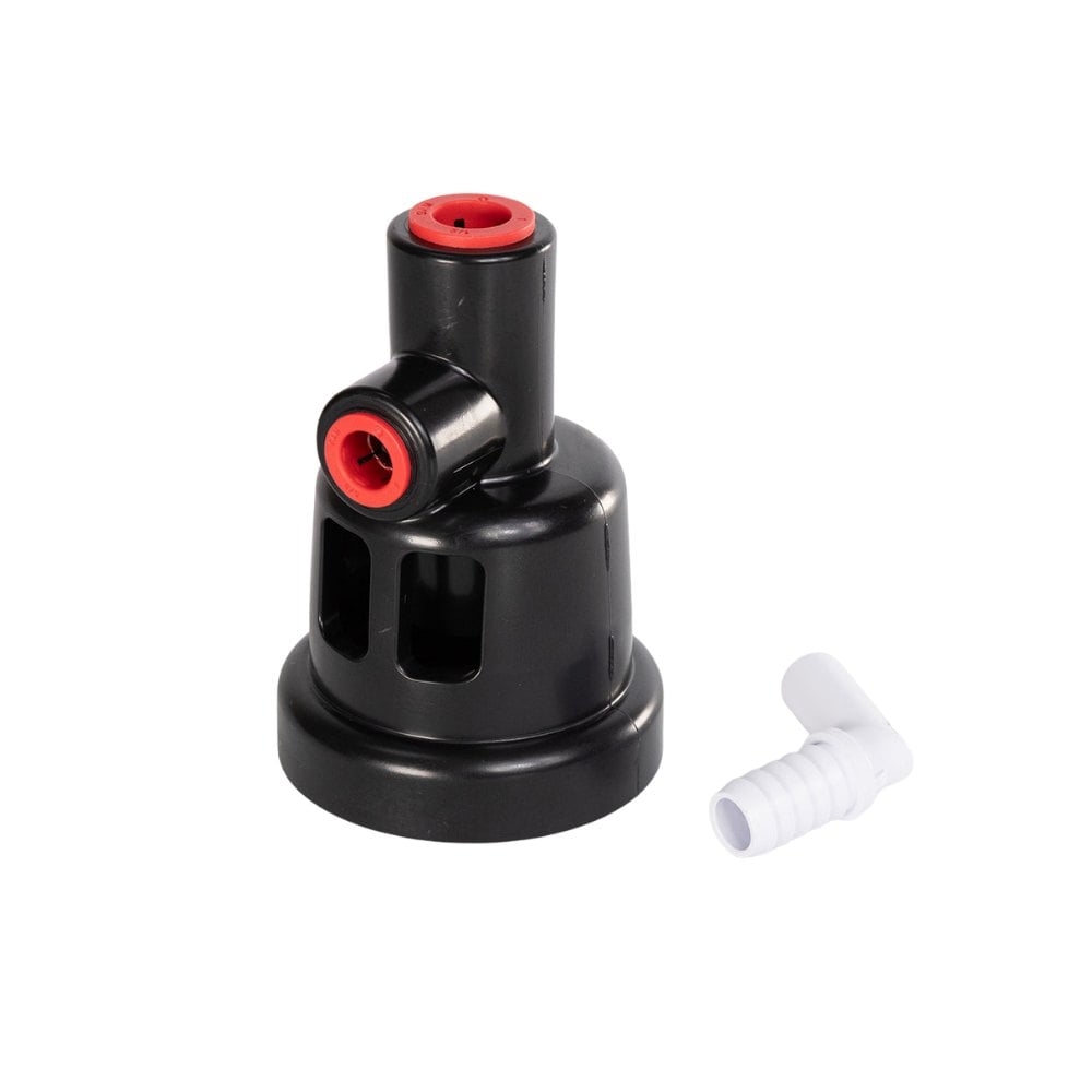 Air Gap Adapter 1-1/2" Or 2" ABS By 1/2" Drain Line With 3/8" Side Port
