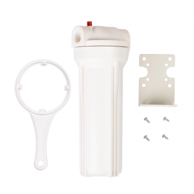 Housing 1/2 #10 White w/ Pressure Relief, Bracket, and Wrench