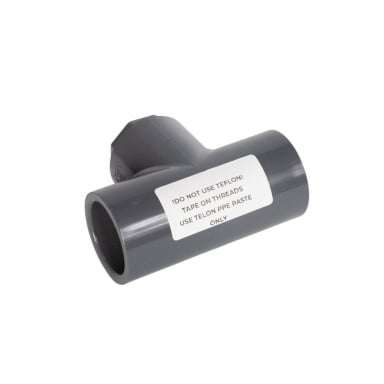 PVC Sch 80 1" Tee x 1/2" Slip x Slip x Thread