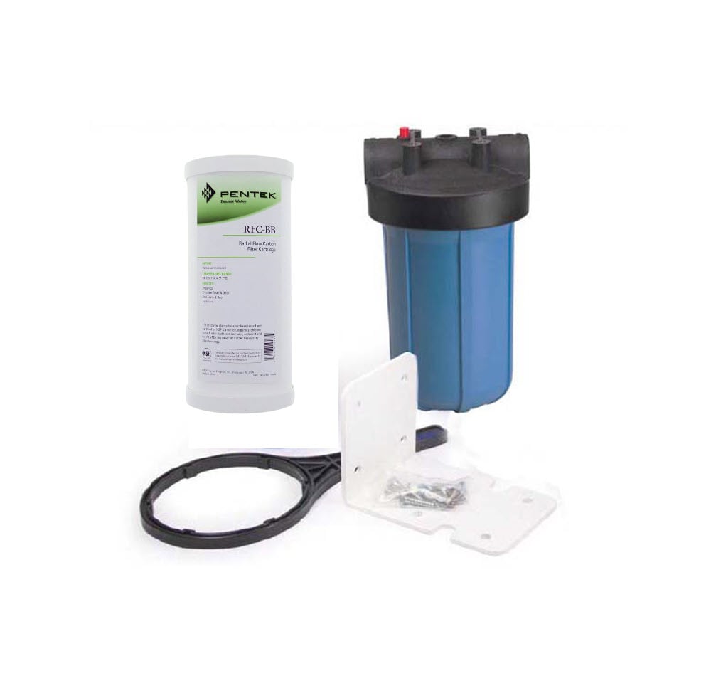 Radial Carbon Big Blue 10" Filter Housing Assembly 10 GPM