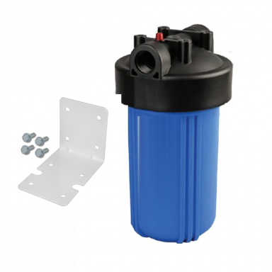Aquaflo Platinum Big Blue Housing 4.5" x 10" 1" Pipe Size with Bracket