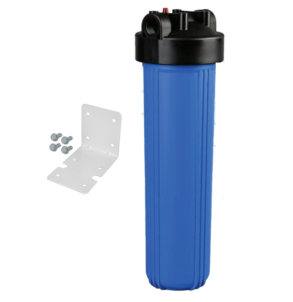 Aquaflo Platinum Big Blue Housing 4.5" x 20" 1" Pipe Size with Bracket