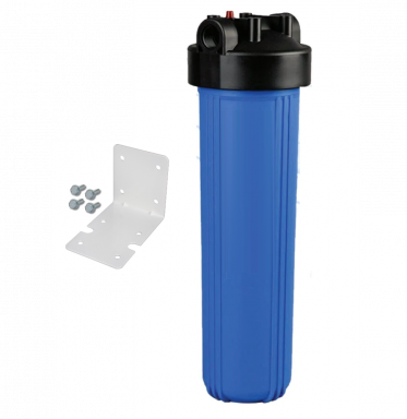Aquaflo Platinum Big Blue Housing 4.5" x 20" 1" Pipe Size with Bracket