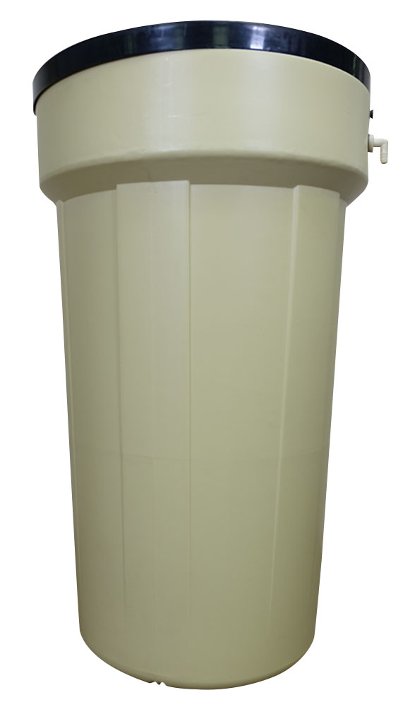 Brine Tank Vanilla with Black Lid 200L 23.5" x 40.5" 375 Lbs Salt