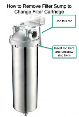 Stainless Steel (304) Filter Housing 1" #20 Big Blue Style (4.5" x 20")