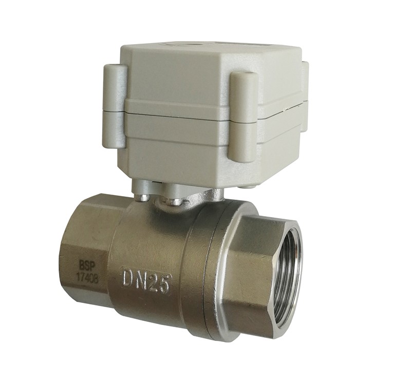 304 stainless steel 1 inch NPT motorized ball valve