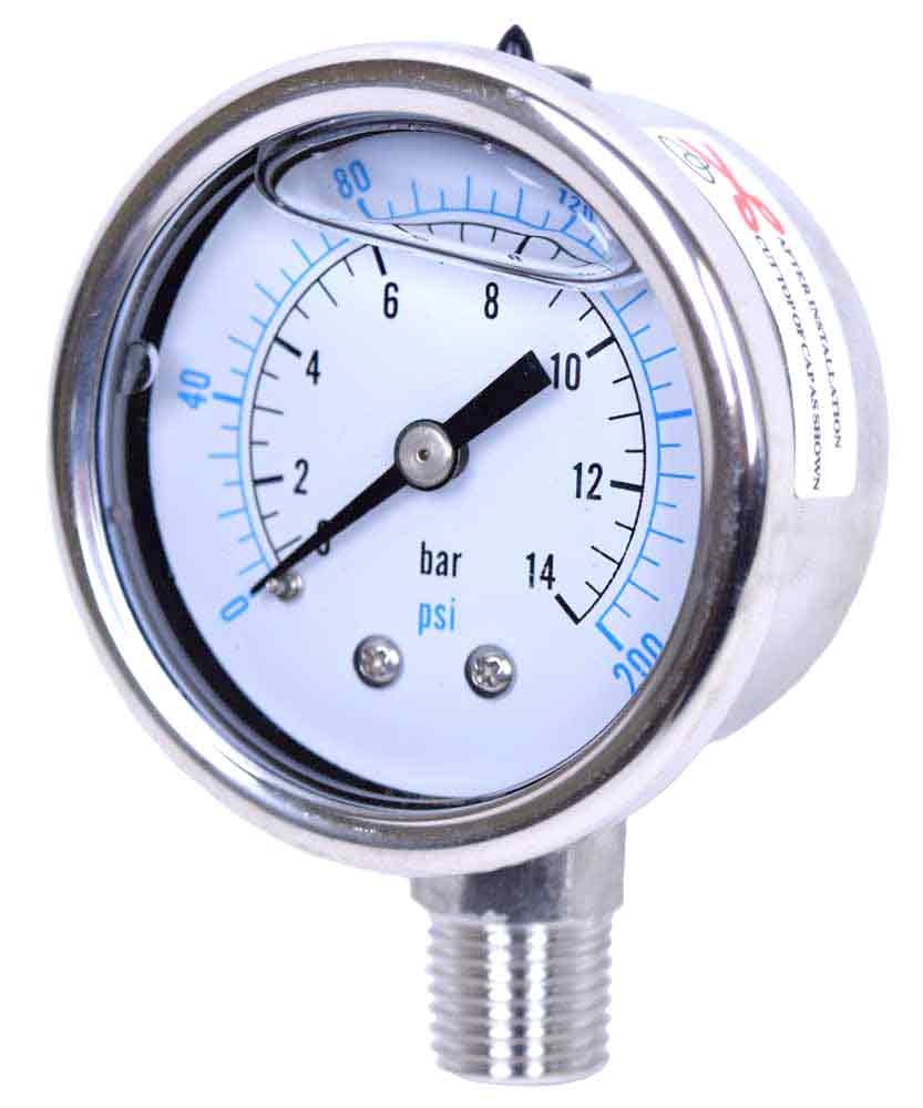 Details about   0-200psi Portable High Accurate Pressure Gauge Oil Pressure Gauge Air For Fuel 