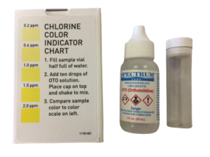 chlorine test kit for storage tank chlorination